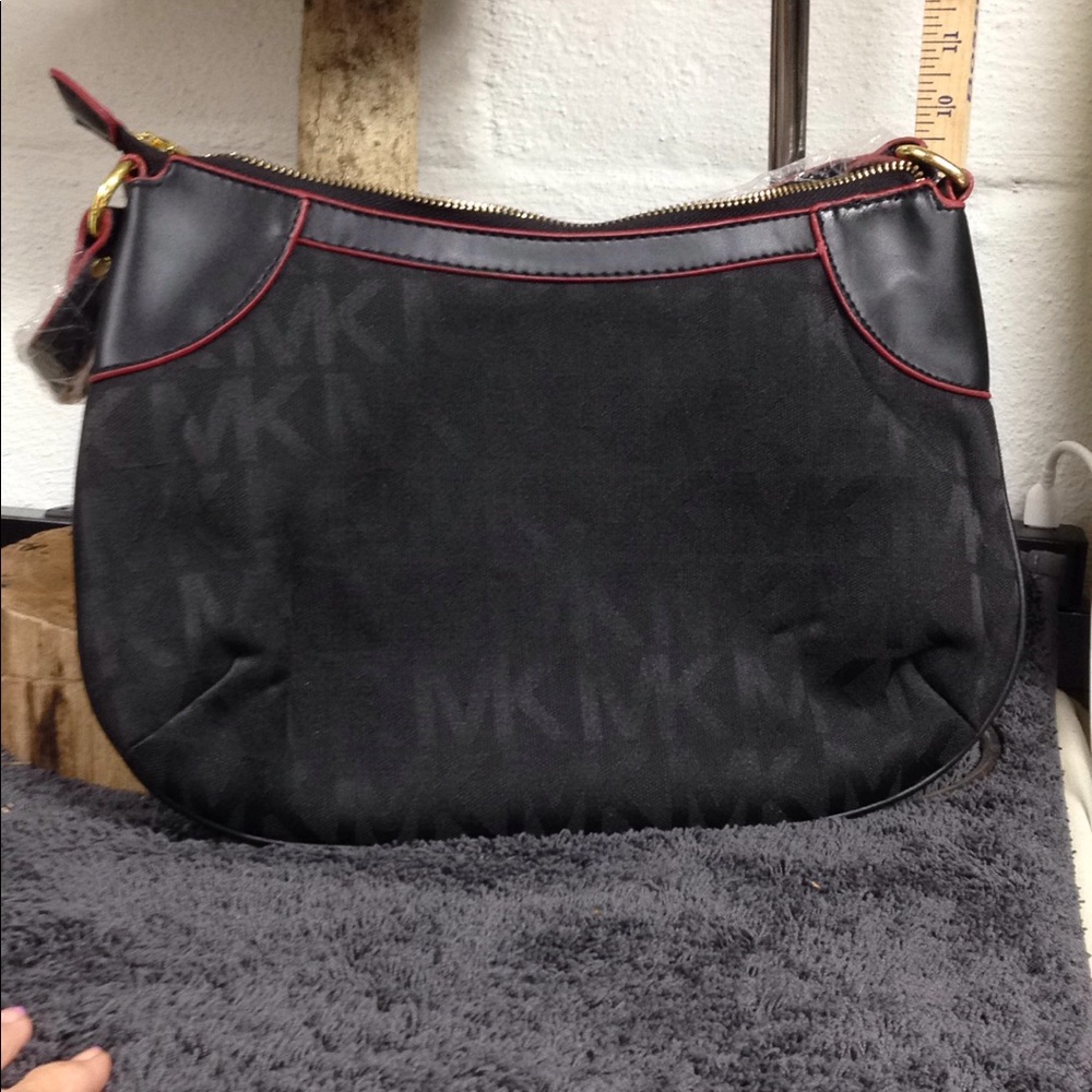 NWOT Michael Kors black cloth purse - Picture 3 of 10